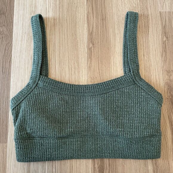 Gilly Hicks Other - Gilly Hicks Women’s S Bralette Green Waffle Removable Pads Cozy Gorpcore Goblin